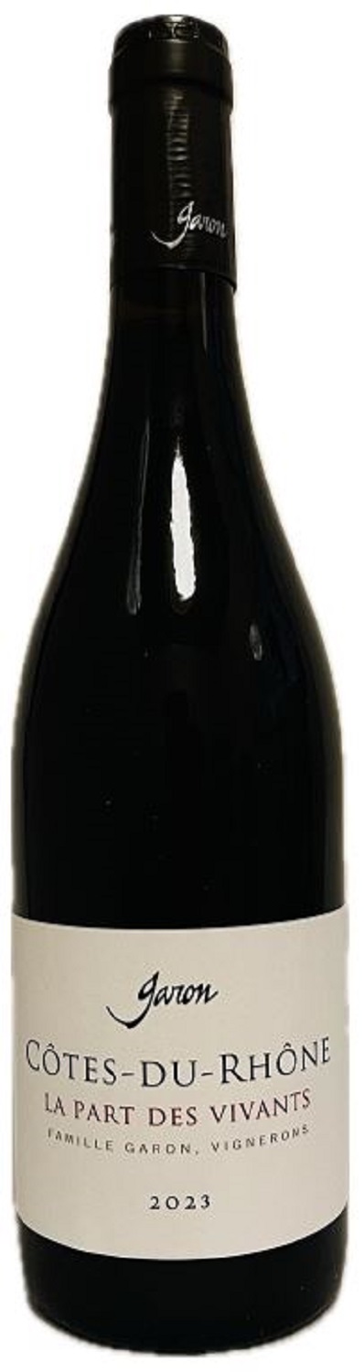 Vin Rouge - Côtes du Rhône - La Part des Vivants - Domaine Garon - Rhône - La cave d'Emelyne