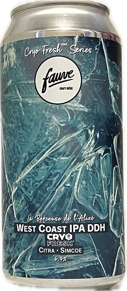 Biere - Fauve Craft Beer - La Berceuse de l’Alizée - West Coast Ipa DDH Cryo - France - La Cave d'Emelyne