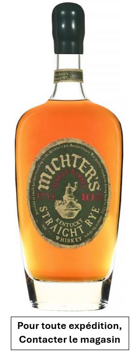 Whisky - Michter's 10 ans Kentucky Single Barrel Straight Rye - Bourbon - Etats Unis - La cave d'Emelyne